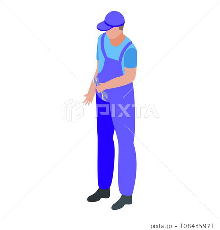 Baseball cap car mechanic icon. Isometric of baseball cap car mechanic vector icon for web design isolated on white background 108435971