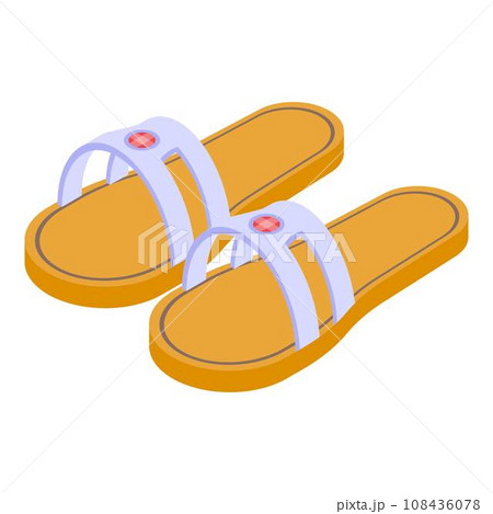 Trendy sandals icon. Isometric of trendy sandals vector icon for web design isolated on white background 108436078