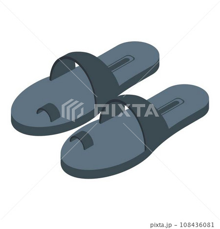 Leather sandals icon. Isometric of leather sandals vector icon for web design isolated on white background 108436081