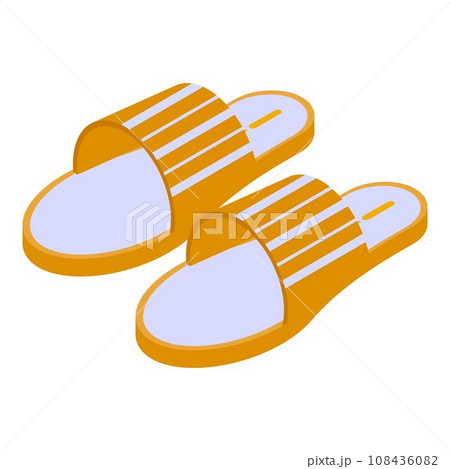 Rubber sandals icon. Isometric of rubber sandals vector icon for web design isolated on white background 108436082