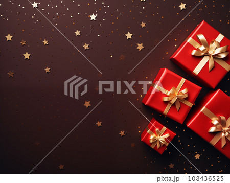 background with red gifts new year Christmas holiday celebration background with red gifts new year Christmas holiday celebration 108436525