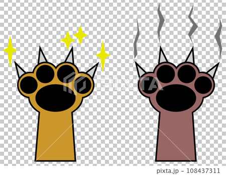 兇猛的貓或野生動物用爪子攻擊的危險例證 兇猛的貓或野生動物用爪子攻擊的危險例證 108437311