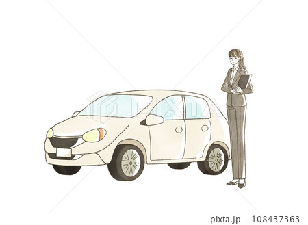 自動車とスーツ姿の女性 自動車とスーツ姿の女性 108437363
