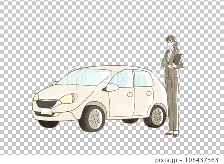 自動車とスーツ姿の女性 自動車とスーツ姿の女性 108437363