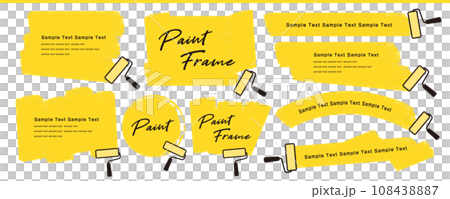 Design set of painted frames with paint 108438887