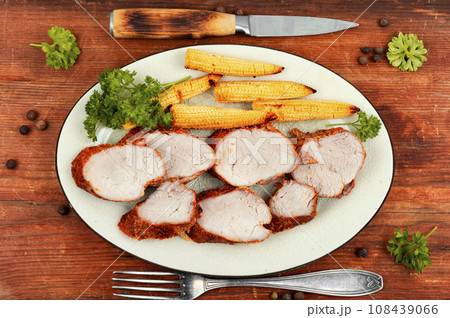 Baked pork meat. Baked pork meat. 108439066