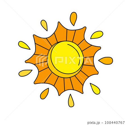 Sunny children vector doodle Template for books Sunny children vector doodle Template for books 108440767