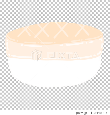 Scallop Sushi Cartoon illustration Japanese Food Japanese Sticker Sushi Sticker 108440923