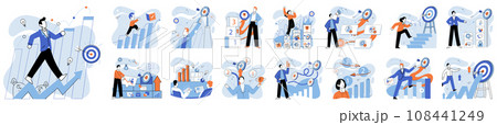 Strategic planning. Vector illustration. A well-defined plan helps organizations reach their targets Skillful tactics are necessary for successful marketing campaigns The strategic planning metaphor Strategic planning. Vector illustration. A well-defined plan helps organizations reach their targets Skillful tactics are necessary for successful marketing campaigns The strategic planning metaphor 108441249