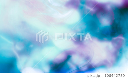 水色のインクアートの背景。微睡みの抽象背景画像。 108442780
