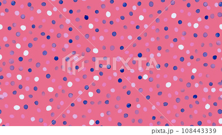 水彩絵具の水玉模様のイラスト背景 水彩絵具の水玉模様のイラスト背景 108443339