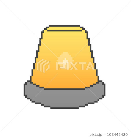 ドット絵_回転灯サイレン(黄色) ドット絵_回転灯サイレン(黄色) 108443420