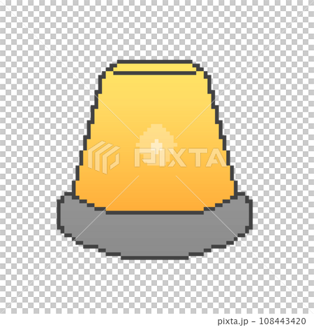 ドット絵_回転灯サイレン(黄色) ドット絵_回転灯サイレン(黄色) 108443420