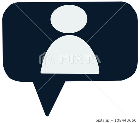 person icon in speech bubble 108443660