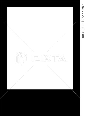 シンプルな黒縁のチェキの写真フレームのイラスト素材 [108444907] - PIXTA