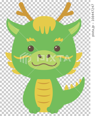 年賀状素材 辰年 かわいい辰イラスト 108447247