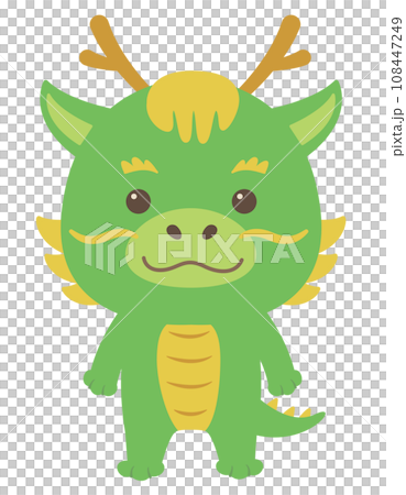 年賀状素材 辰年 かわいい辰イラスト 108447249