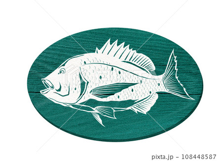 鯛のステンシルイラスト 108448587