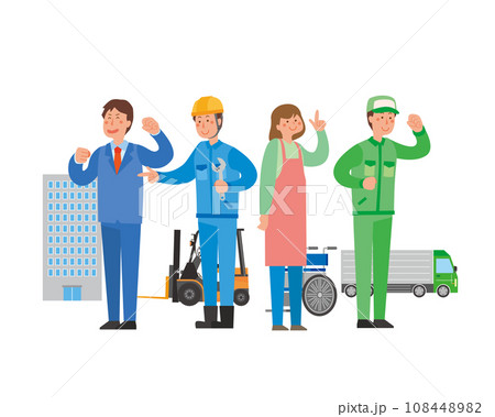 様々な職業で働く人たち 様々な職業で働く人たち 108448982