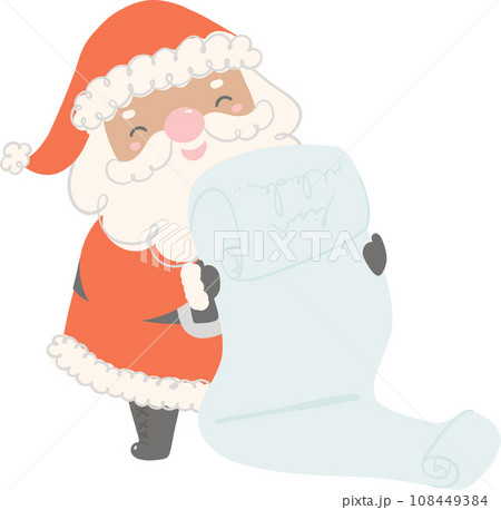 Black Santa Claus Christmas Character illustration 108449384