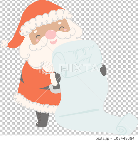 Black Santa Claus Christmas Character illustration Black Santa Claus Christmas Character illustration 108449384