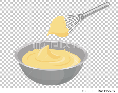 Illustration of mixing custard cream 108449575
