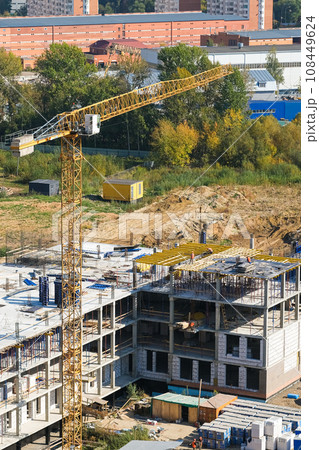 Construction of modern high-rise residential buildings 108449624