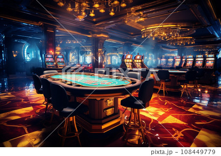 カジノの店内のイメージ：AI生成画像 108449779