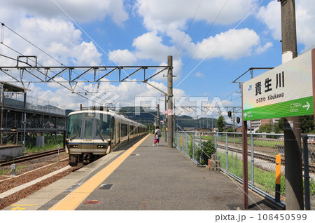 草津線　貴生川駅に到着する221系電車 108450599