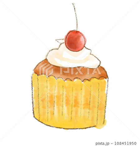 カップケーキ　さくらんぼと生クリーム 108451950