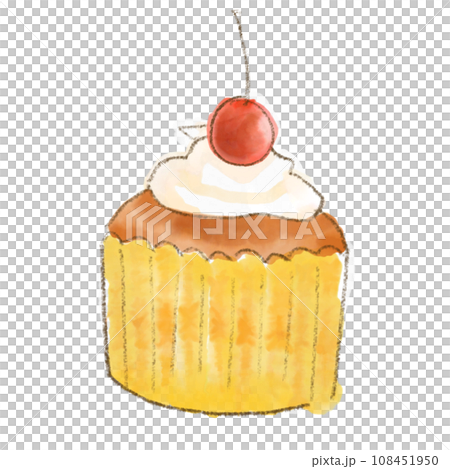 カップケーキ　さくらんぼと生クリーム 108451950