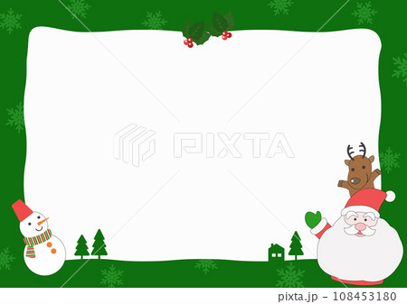 クリスマス背景素材 サンタのフレーム クリスマス背景素材 サンタのフレーム 108453180