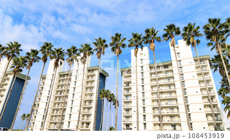 高層ビルと青い空 108453919