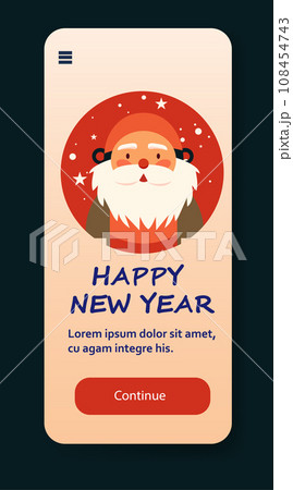 santa claus in hat christmas eve holiday happy new year celebration template copy space portrait vertical 108454743
