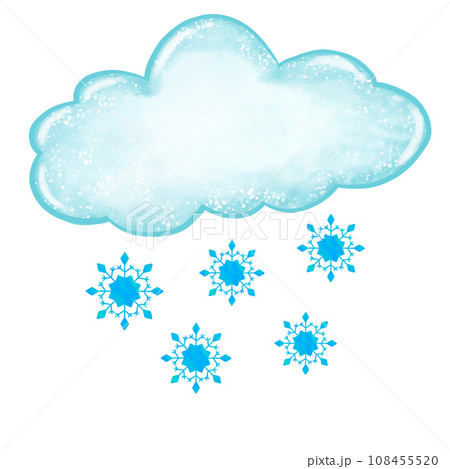 Cloud with snowflakes 108455520