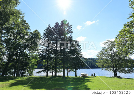 チミケップ湖の夏風景（北海道、hokkaido） 108455529