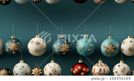 クリスマスオーナメントの連続パターン
