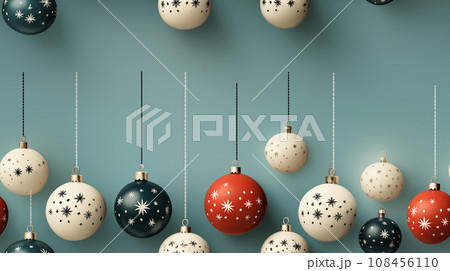 クリスマスオーナメントの連続パターン