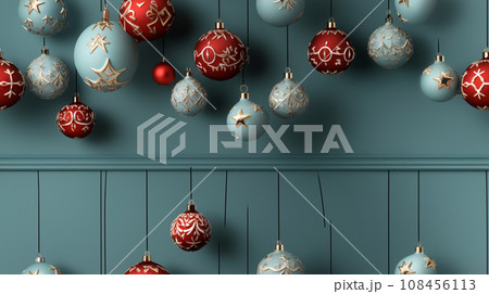クリスマスオーナメントの連続パターン