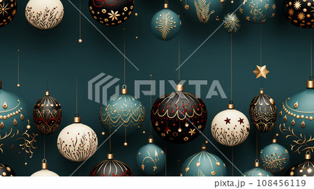 クリスマスオーナメントの連続パターン