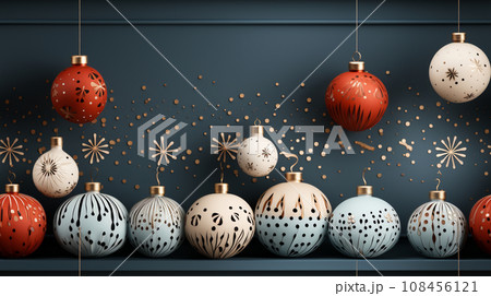 クリスマスオーナメントの連続パターン