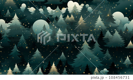 クリスマスツリーの連続パターン