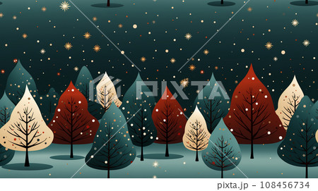 クリスマスツリーの連続パターン