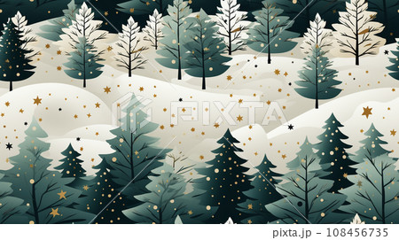 クリスマスツリーの連続パターン