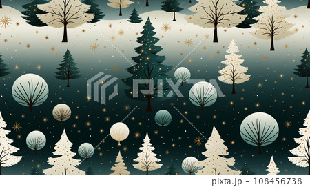 クリスマスツリーの連続パターン