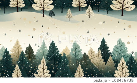 クリスマスツリーの連続パターン