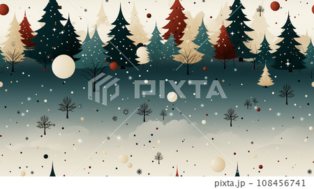 クリスマスツリーの連続パターン
