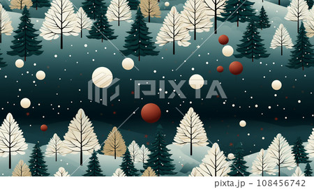 クリスマスツリーの連続パターン