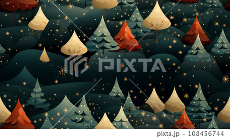 クリスマスツリーの連続パターン