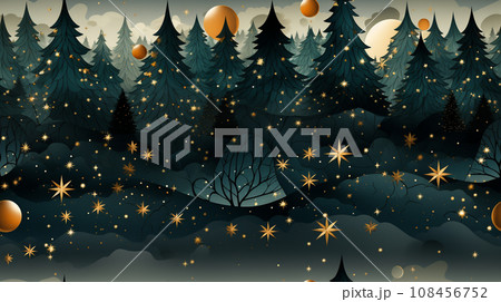 クリスマスツリーの連続パターン